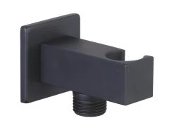 Presa Acqua Low Quadrato Nero Opaco