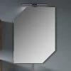 Specchio Bagno Filo Lucido 2 Angolare Raggio 45° Cm. 90X64 -Arredamento Per La Casa qubo 01 specchiera