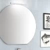 Specchio Bagno Filo Lucido Tonda Segata Cm. 90X84