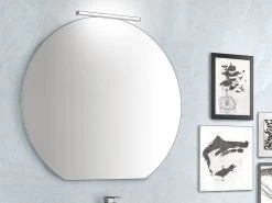 Specchio Bagno Filo Lucido Tonda Segata Cm. 90X84