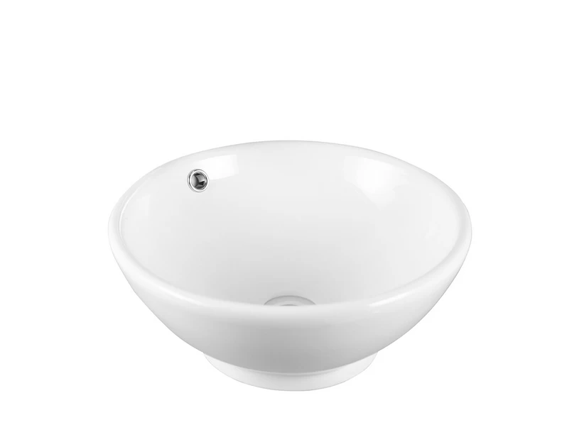 Lavabo Da Appoggio Reno Ø41 H17,5 In Ceramica Bianco Lucido 3 Lavabo Da Appoggio Reno Ø41 H17,5 In Ceramica Bianco Lucido