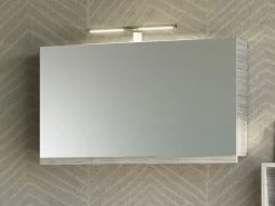 Specchio Bagno Smile Contenitore 90X51 Larice Grigio