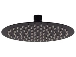 Soffione Doccia Low Ø30 Cm Acciaio Inox Tondo Nero Opaco