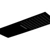 Soffione Doccia Spa 50x22 Cm Acciaio Inox 2 Getti Pioggia + Cascata Nero Opaco -Arredamento Per La Casa soffione doccia spa 50x22 cm acciaio inox 2 getti pioggia cascata nero opaco