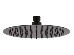 Soffione Doccia Warrior Ø 20 Cm Acciaio Inox Tondo Nero Opaco