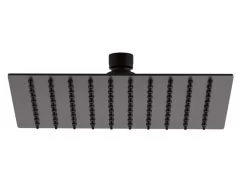 Soffione Doccia Warrior 20X20 Acciaio Inox Quadrato Nero Opaco