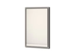 Specchio Bagno Con Luce Led Classic 90x59 Cm Grigio Nuvola