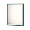 Specchio Bagno Con Luce Led Classic 90x73 Cm Blu Petrolio