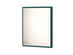 Specchio Bagno Con Luce Led Classic 90x73 Cm Blu Petrolio