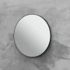 Specchio Bagno Queen Ø60 Cm Con Cornice Verniciato Nero Opaco