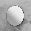 Specchio Bagno Queen Ø80 Cm Con Cornice Verniciato Nero Opaco