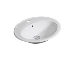 Lavabo Da Appoggio Tevere 56x48,5 In Ceramica Bianco Lucido