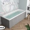 Vasca Idromassaggio Jacuzzi® Silk 180x80 Destra Con 8 Bocchette E Finitura Effetto Cemento -Arredamento Per La Casa vasca destra silk cemento
