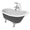 Vasca Freestanding Epoque 170X77 Con Piedini Grigio E Bianco -Arredamento Per La Casa vasca freestanding epoque 170x77 con piedini grigio e bianco