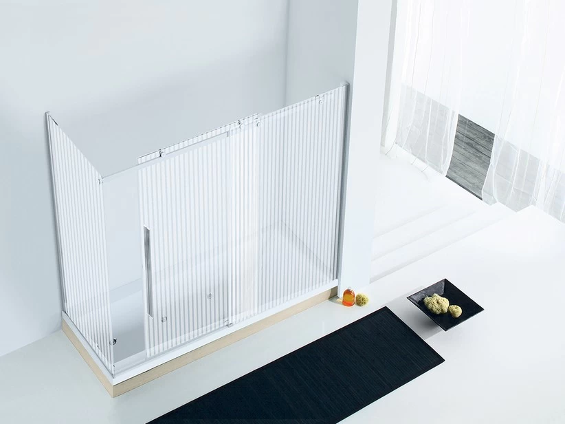 Box Sopravasca Velo Cm 170x70 H150 Porta Scorrevole Destra Cristallo Serigrafato Profili Cromo 3 Box Sopravasca Velo Cm 170x70 H150 Porta Scorrevole Destra Cristallo Serigrafato Profili Cromo