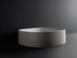 Lavabo Da Appoggio Wild 45 In Ceramica Lucido Bianco