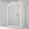 Box Doccia Zen 70x100x70 H190,4 Porta Scorrevole E 2 Lati Fissi Cristallo 6 Mm Trasparente Bianco Opaco 2 Box Doccia Zen 70x100x70 H190,4 Porta Scorrevole E 2 Lati Fissi Cristallo 6 Mm Trasparente Bianco Opaco -Arredamento Per La Casa zen angolare 3 lati v2 1
